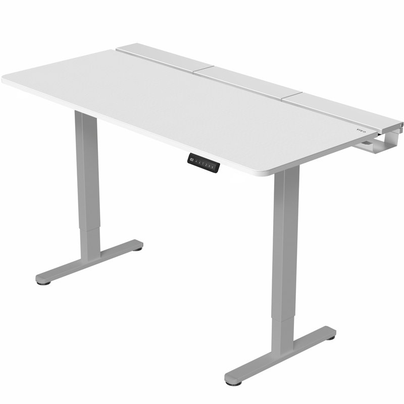 Vivo Electric 60" X 30" Desk, White/Gray