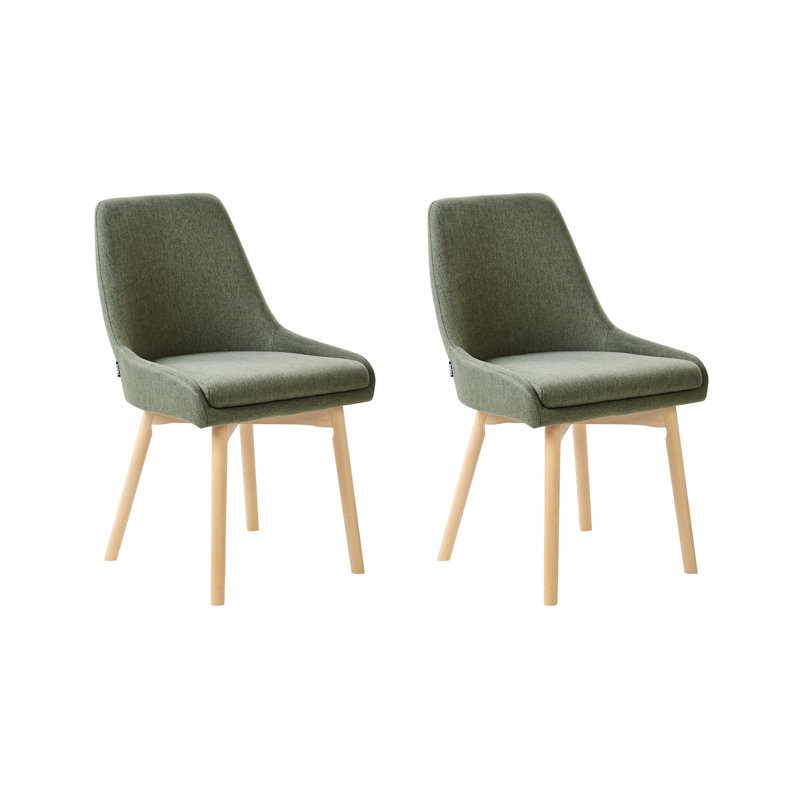 Set of 2 Dining Chairs MELFORT II Fabric , Green