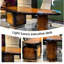 Bureau de direction 70,87 "moderne de forme irrégulière avec 3 tiroirs