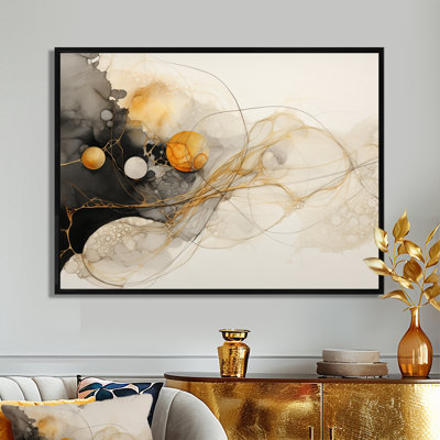 Mystère de la lune - impression murale abstraite à l'encre liquide
