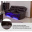Canapé inclinable en cuir brun foncé