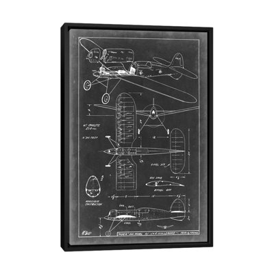 «Aeronautic Blueprint II» par Vision Studio - Estampe numérique sur toile tendue avec châssis