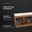 OVE Decors Xander Meuble-lavabo double autoportant en noyer chaud avec plateau en pierre d'ingénierie blanche et quincaillerie or brossé-1516221740-1516221743