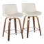Tabourets de comptoir à hauteur fixe 25 po avec repose-pieds carrés Rondell-103373892-102341458