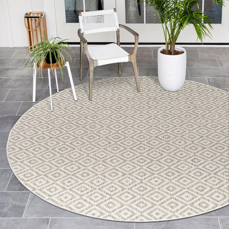 Tapis d'extérieur Jill Zarin Costa Rica, Rond 4 pi 1 po