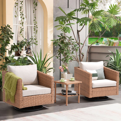 Outdoor 3 Piece Seating Group With Cushions
