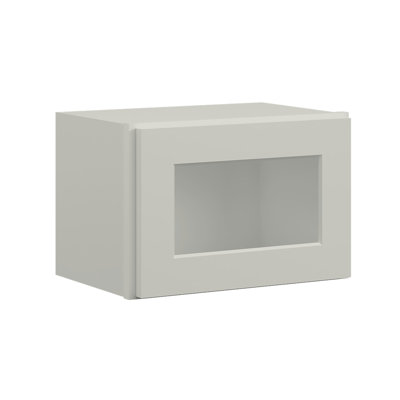HOMEIBRO Meuble mural standard Shaker en contreplaqué, prêt à assembler, 45,7 cm (L) x 30,5 cm (P) x 30,5 cm (H), couleur gris tourterelle.