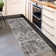 Machine Washable Rug Oriental Vintage Non-Slip Low Pile Rubber Backing Area Rug for Living Room Bedroom Kitchen Dining Room