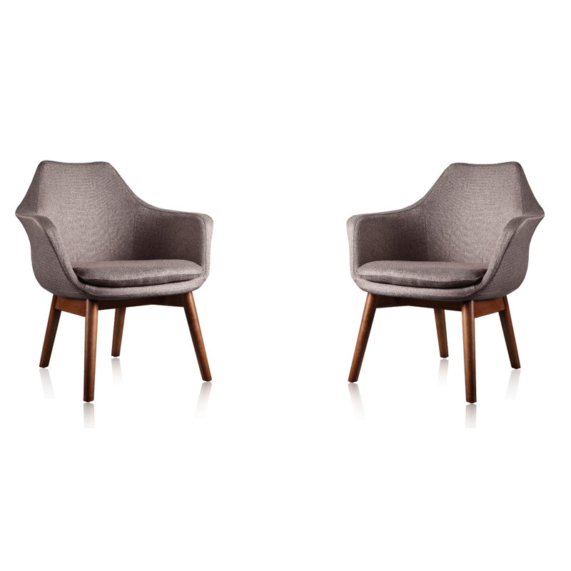 Fauteuil l 28,7 po Cronkite, Sergé de polyester gris