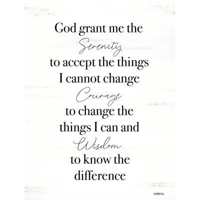 " Serenity Prayer " by Imperfect Dust