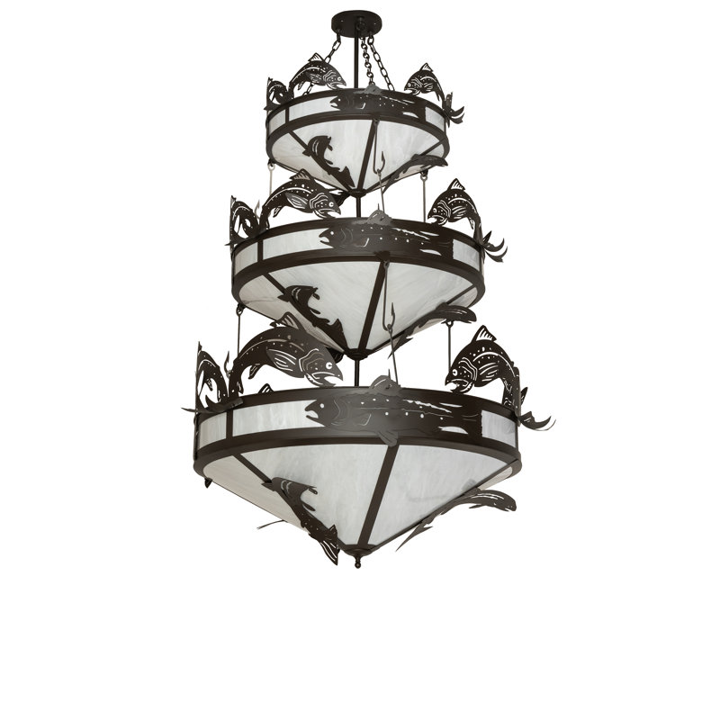 Lustre à trois niveaux de 58 po