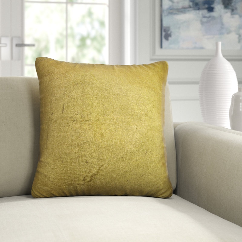 Spillman Linen Square Pillow Cover & Insert, Gold