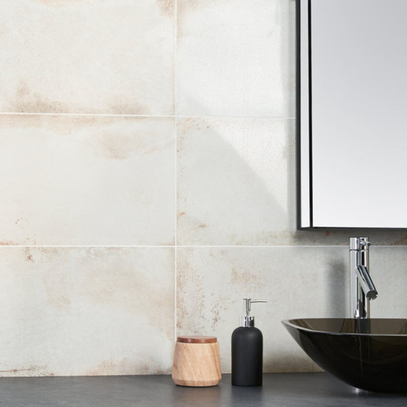 Angela Harris Flatiron 12X24 Semi-Polished Porcelain Tile, White