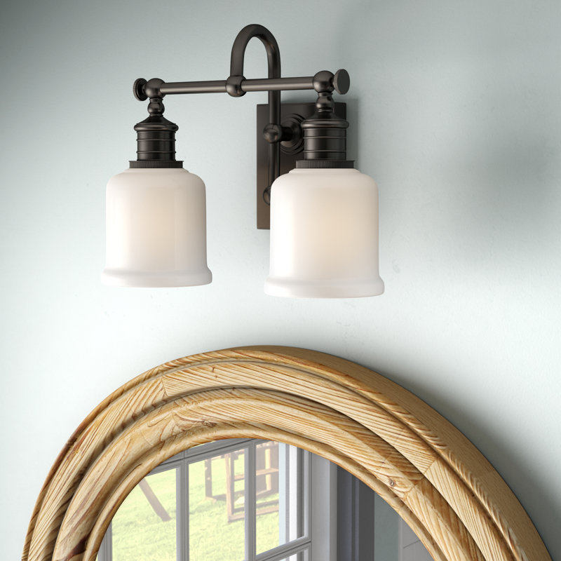 Éclairage de salle de bain à intensité variable à 2 lumières Duy, Bronze vieilli