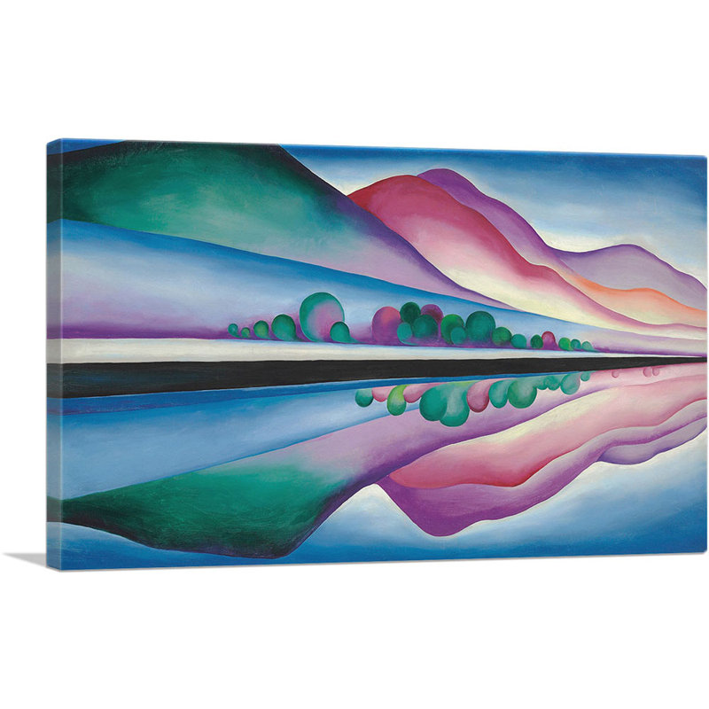 «Lake George Reflection 1921» par Georgia O-Keeffe, reproduction d'art sur toile tendue, H 26 po x l 18 po x P 0,75 po