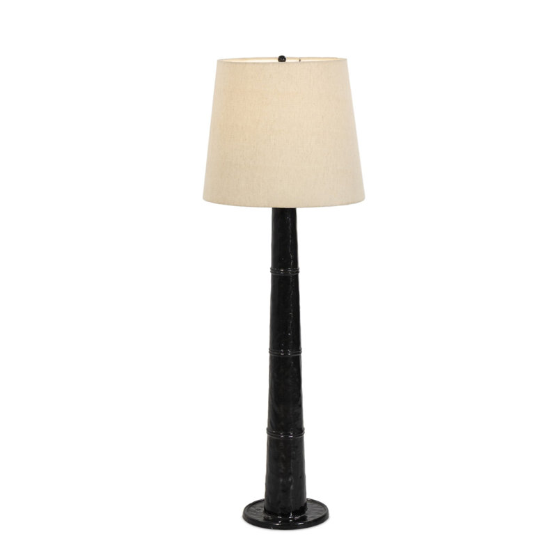 Nerissa Floor Lamp-Glossy Black Cast Aluminum