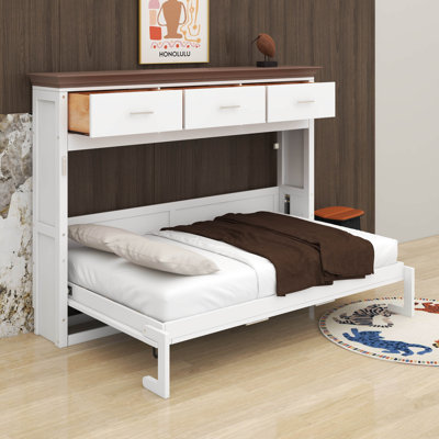 Lit escamotable simple avec 3 tiroirs