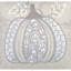 Coussin décoratif en dentelle brodée citrouille - Coussin décoratif d'automne neutre