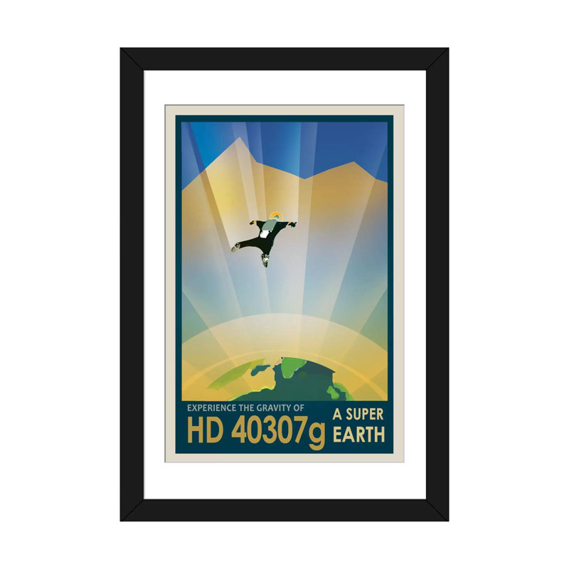 HD 40307G par la NASA-impression d’art graphique sur toile tendue, H 32 po x l 24 po x P 1 po, Papier d'art encadré noir
