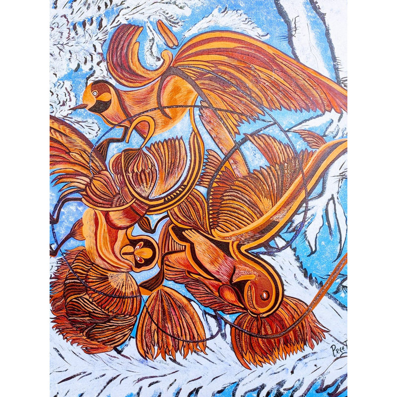 Les oiseaux volants | Acrylique sur toile | Par Preeti Parmar