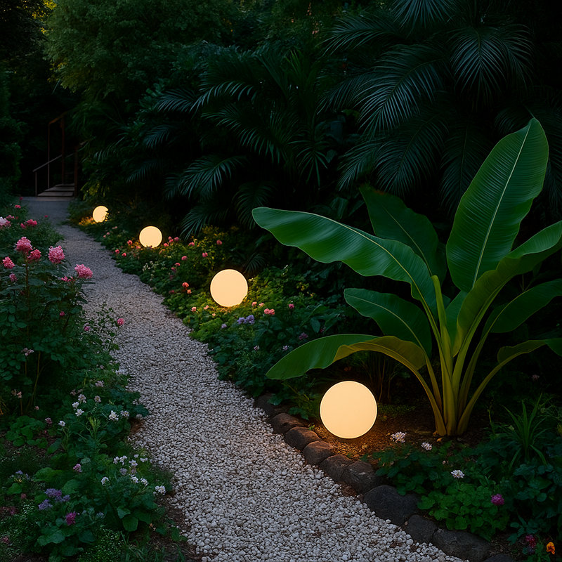 Lampe avec piquet Globe
