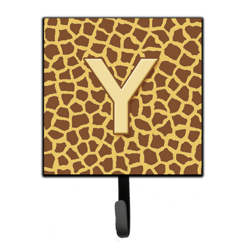Porte-laisse giraffe monogramme et crochet mural, Y