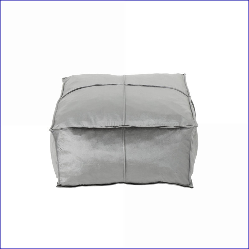 Repose-pieds Nati | 24 x 24 x 12 | Velours gris anthracite pour le salon, la chambre à coucher