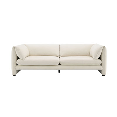 Glorya Armrest Upholstered Sofa In Beige