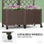 Boîte à fleurs d'extérieur élégante, lit de jardin surélevé mobile-132401020