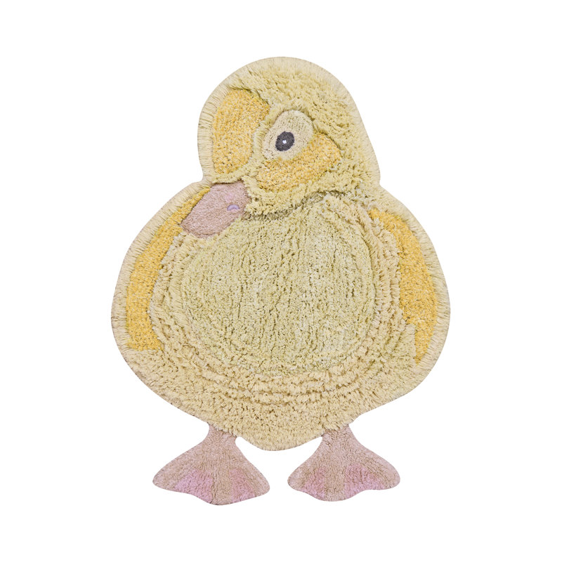 Washable Animal Cotton Rug Ducky