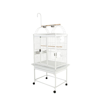 Large Play Top Bird Cage White