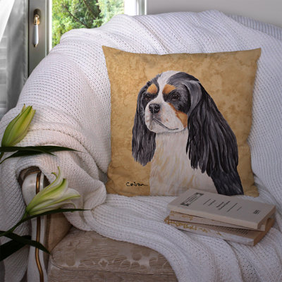 Cavalier Spaniel Outdoor Reversible Throw Pillow
