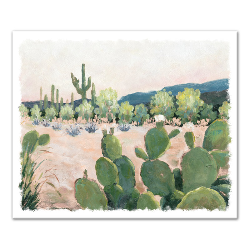 Dreamy Desert Landscape - Painting on Canvas, 20" H x 24" W x 1.25" D