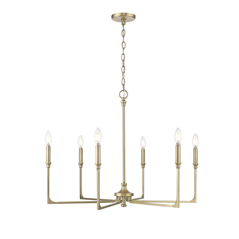 Lustre large de 32 po Azara, Laiton rétro, 6