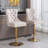 Baldock 2PC Swivel Adjustable Height Barstools,Modern Upholstered Stools with Tufted Back-230419728