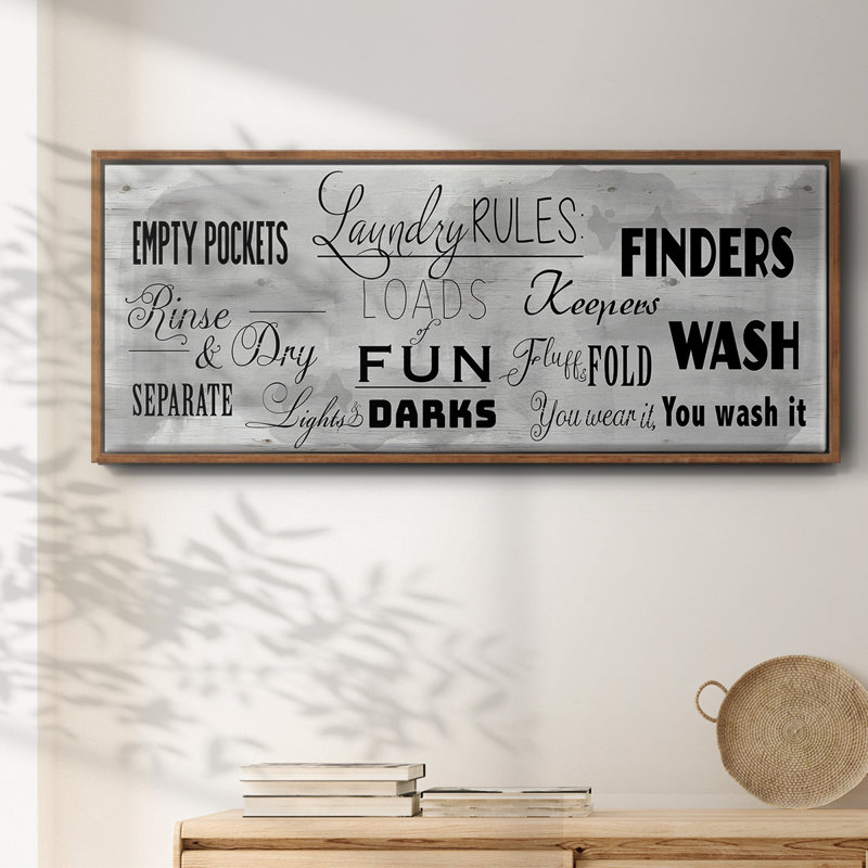 Laundry Rules - Toile encadrée, H 24 po x l 60 po