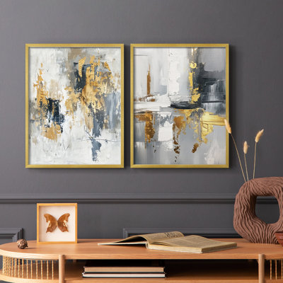 Série ABSTRACT CDLxxxix - reproduction encadrée de qualité supérieure - prête à être accrochée - aucun clou requis - aucun clou requis