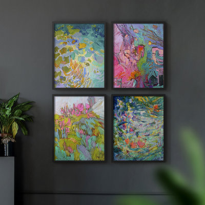 «Clean Contour III», ensemble de 4 reproductions encadrées
