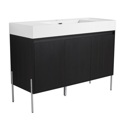 Meuble-lavabo autoportant 48 po avec lavabo en résine