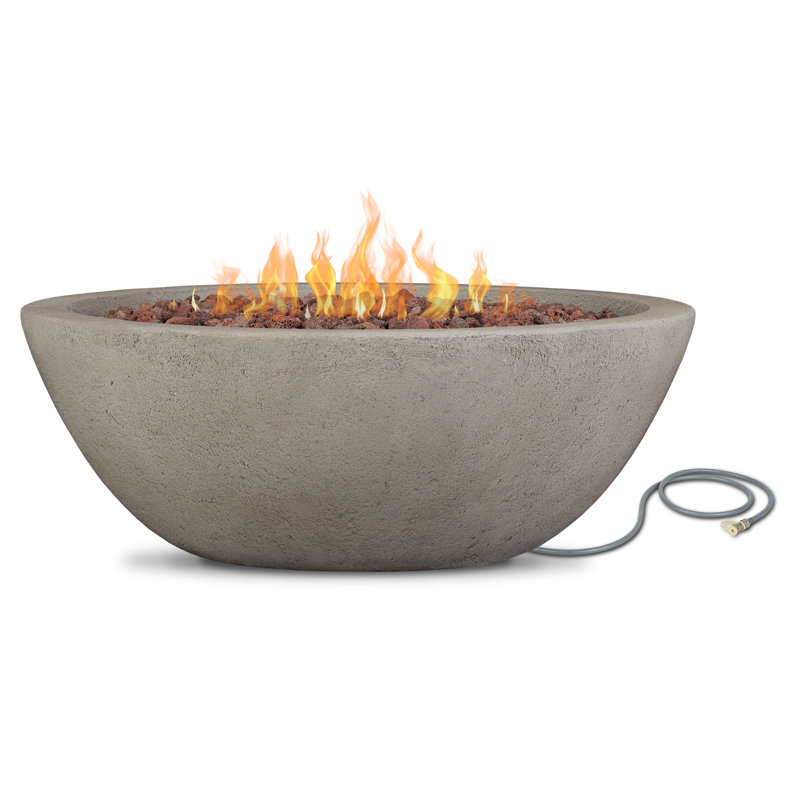 RIVERSIDE Propane Fire Bowl with Natural Gas Conversion Kit by Real Flame, Gray