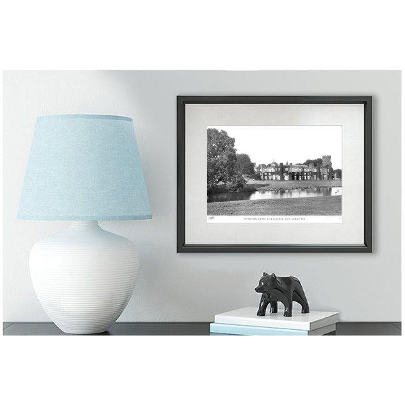 Swinton Park, The Castle And Lake 1908 by Francis Frith - Single Picture Frame Print, 60cm H x 80cm W x 2.3cm D