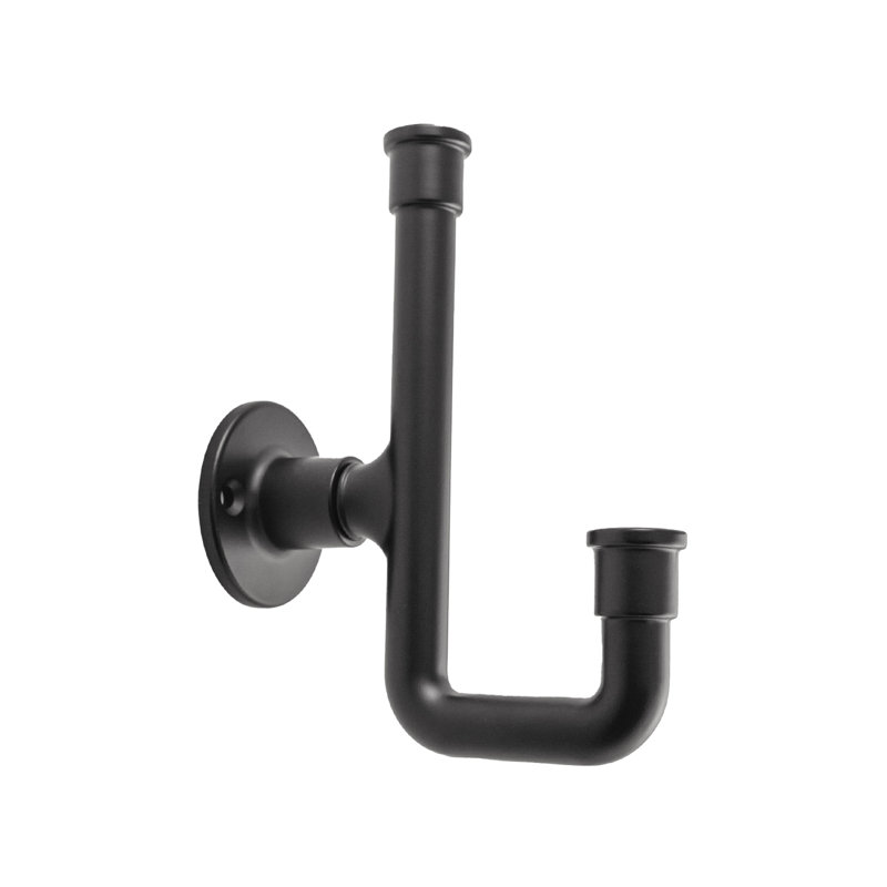Urbane Collection Hook 1-1/4 Inch Center to Center, Matte Black