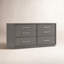 Vienna 6 Drawer Dresser, Darkwash Ash With Acrylic