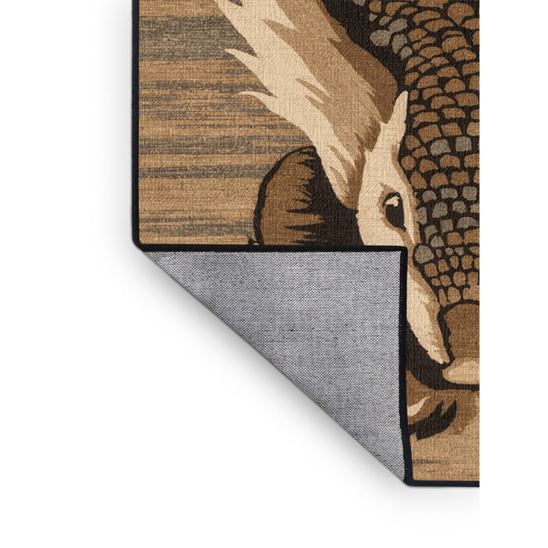  Tapis lavable avec motif de pangolins, Rectangle 6 pi x 9 pi