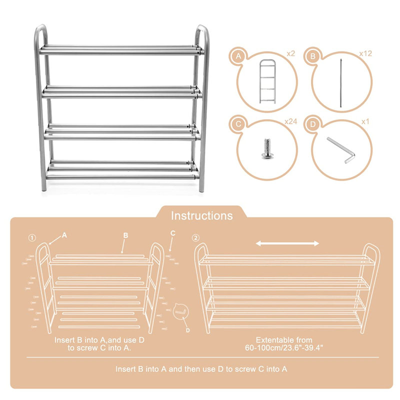 20 Pair Shoe Rack