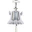 Décoration murale cloche en aluminium et métal argenté avec support d'ancrage