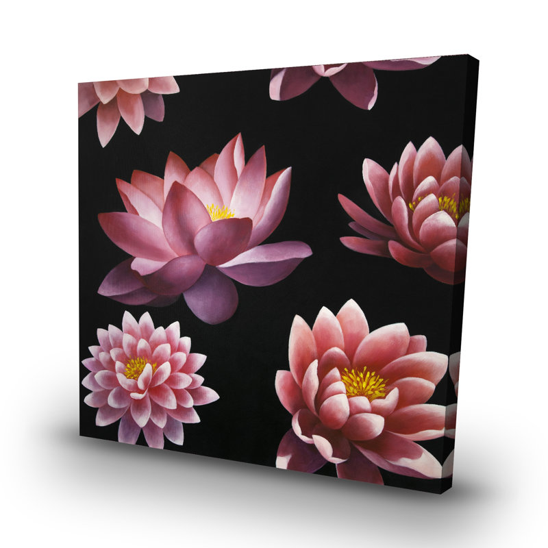 Lotus flower pattern - 32"x32" art on canvas
