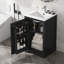 Meuble-lavabo de 20 po avec lavabo, armoire de salle de bain avec porte à fermeture douce, support de rangement et tablette réglable-194992554