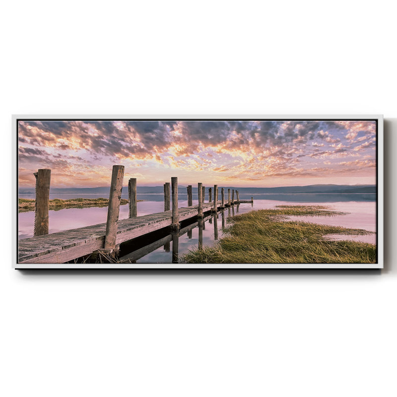 Ciel encadré sur toile, H 24 po x l 60 po x P 1,5 po, Blanc
