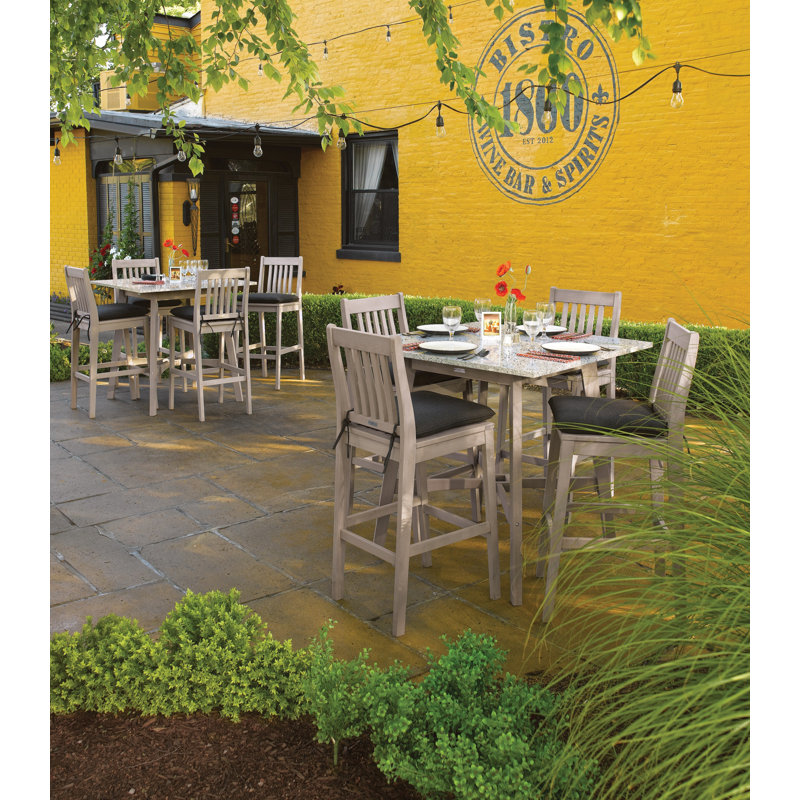 Myres Outdoor Dining Set, Natural/White